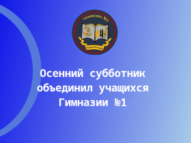 Осенний субботник объединил учащихся Гимназии №1.